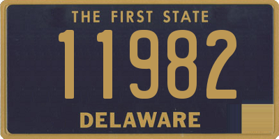 DE license plate 11982