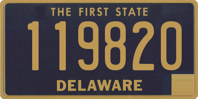 DE license plate 119820