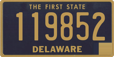 DE license plate 119852