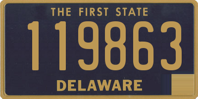 DE license plate 119863