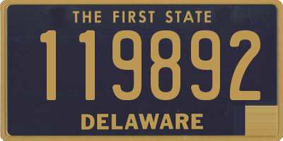 DE license plate 119892