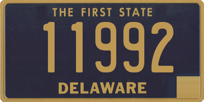 DE license plate 11992