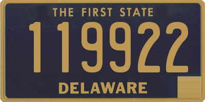 DE license plate 119922