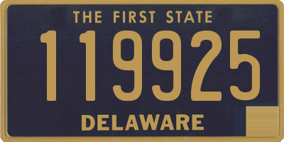 DE license plate 119925