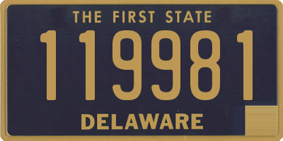 DE license plate 119981