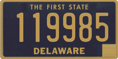 DE license plate 119985