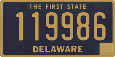 DE license plate 119986