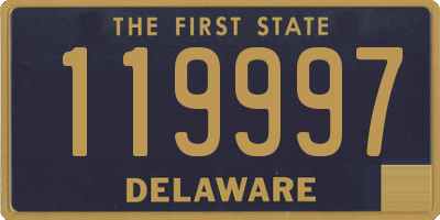 DE license plate 119997