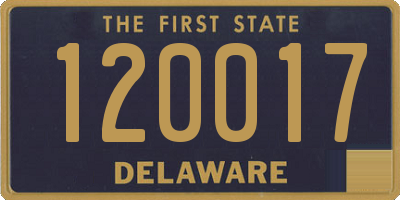 DE license plate 120017