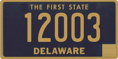 DE license plate 12003