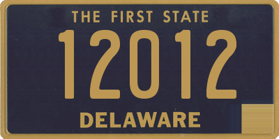 DE license plate 12012