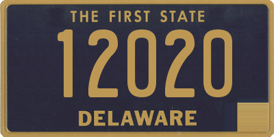 DE license plate 12020