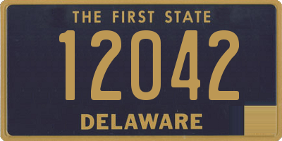 DE license plate 12042