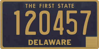 DE license plate 120457