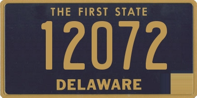 DE license plate 12072