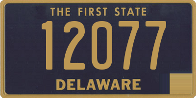 DE license plate 12077