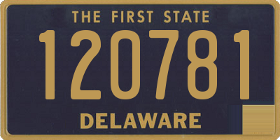 DE license plate 120781