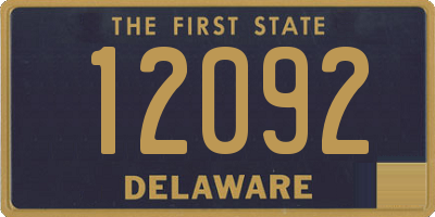 DE license plate 12092