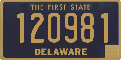 DE license plate 120981