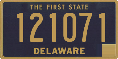 DE license plate 121071