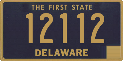 DE license plate 12112