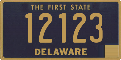 DE license plate 12123