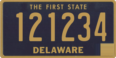 DE license plate 121234