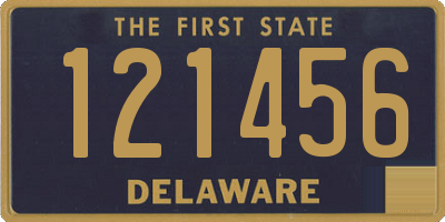 DE license plate 121456