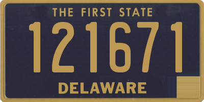 DE license plate 121671