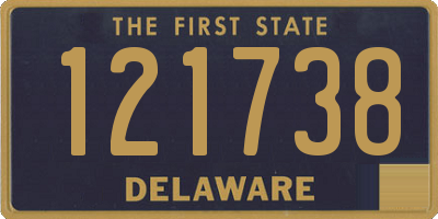 DE license plate 121738