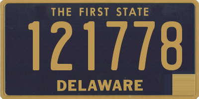 DE license plate 121778