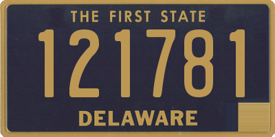 DE license plate 121781