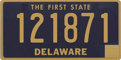 DE license plate 121871