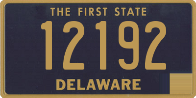 DE license plate 12192