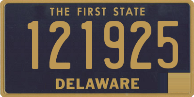 DE license plate 121925