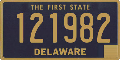 DE license plate 121982