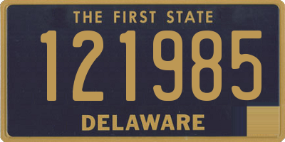 DE license plate 121985