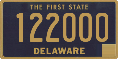 DE license plate 122000