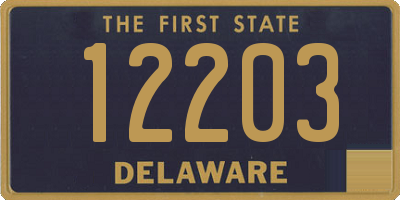 DE license plate 12203