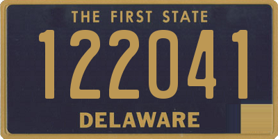 DE license plate 122041