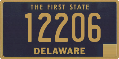 DE license plate 12206