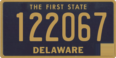 DE license plate 122067