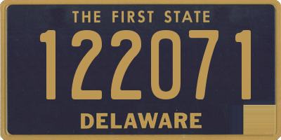 DE license plate 122071