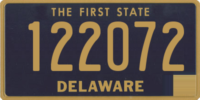 DE license plate 122072