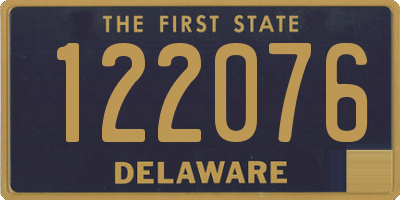 DE license plate 122076