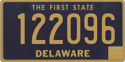 DE license plate 122096