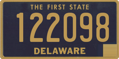 DE license plate 122098