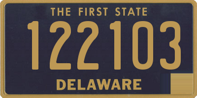 DE license plate 122103