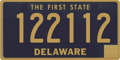 DE license plate 122112