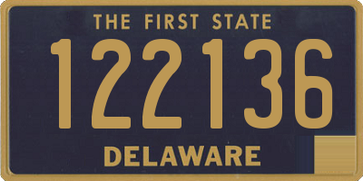 DE license plate 122136